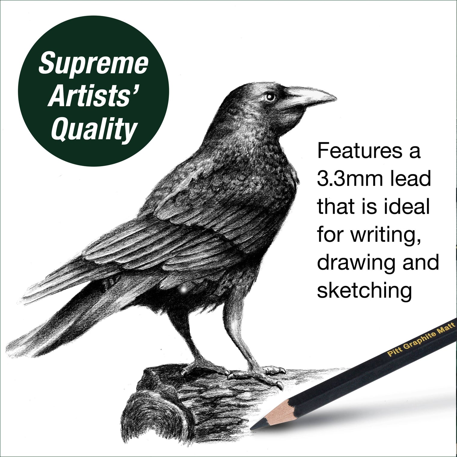 Faber-Castell Pitt Graphite Matte Pencil Sketching Set – 2B, 6B, 10B, 14B