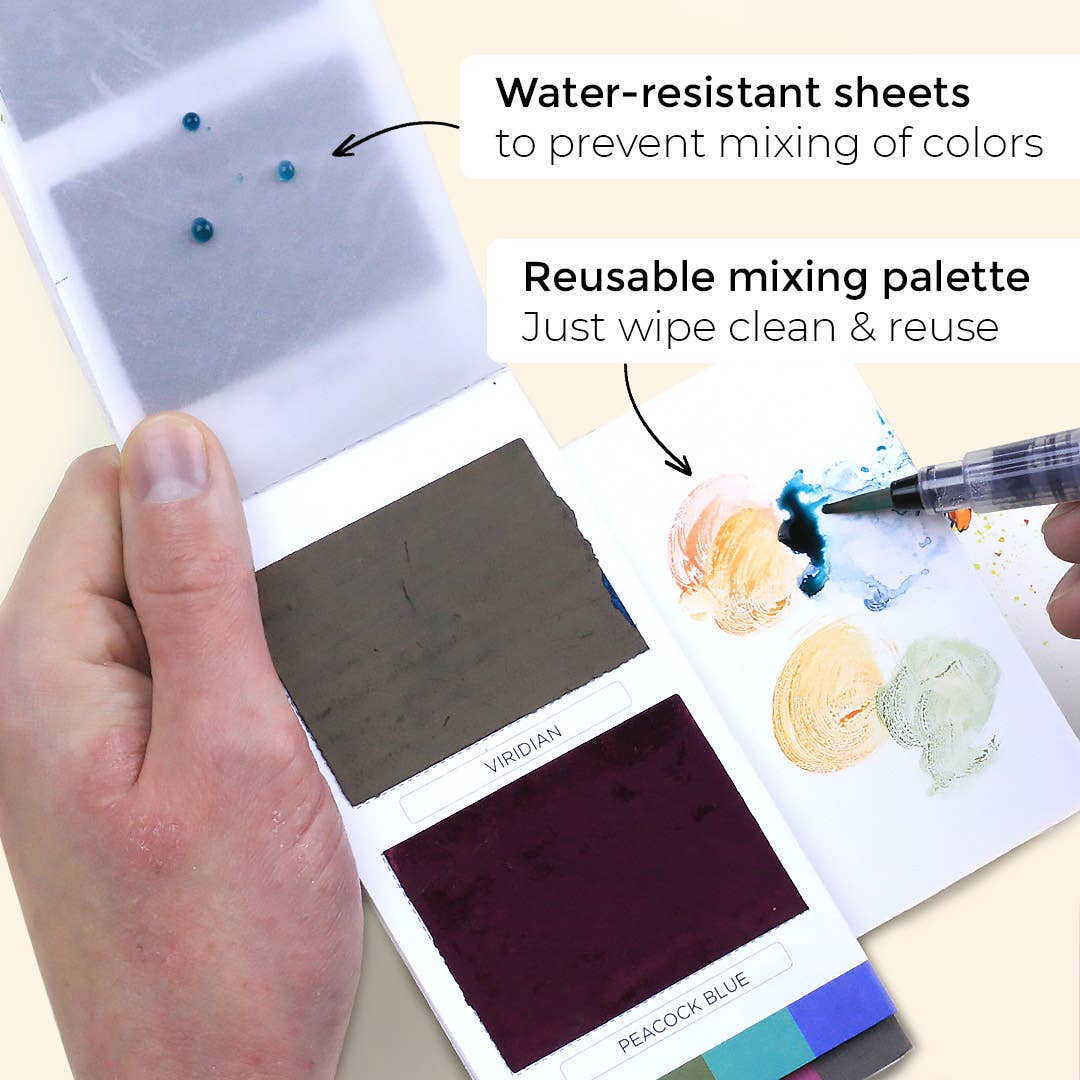 Spring Color sheets – 16 Handmade Watercolors (Including Metallic Shades), by Viviva Colors