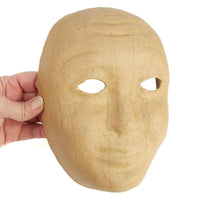 Paper Mache Blank Face Mask – 8" DIY Craft & Expression Mask
