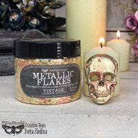 Prima Marketing Art Ingredients Metal Flakes Vintage – 30g Craft Flakes Jar