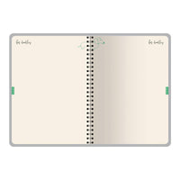A6 ArtPlanner Spiral Weekly Diary, Black & White Hearts