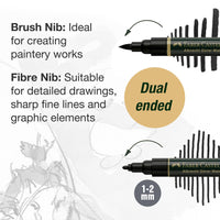 Albrecht Dürer Watercolor Markers, Grey Tones – Set of 5 Dual Tip Water-Soluble Markers, Faber-Castell