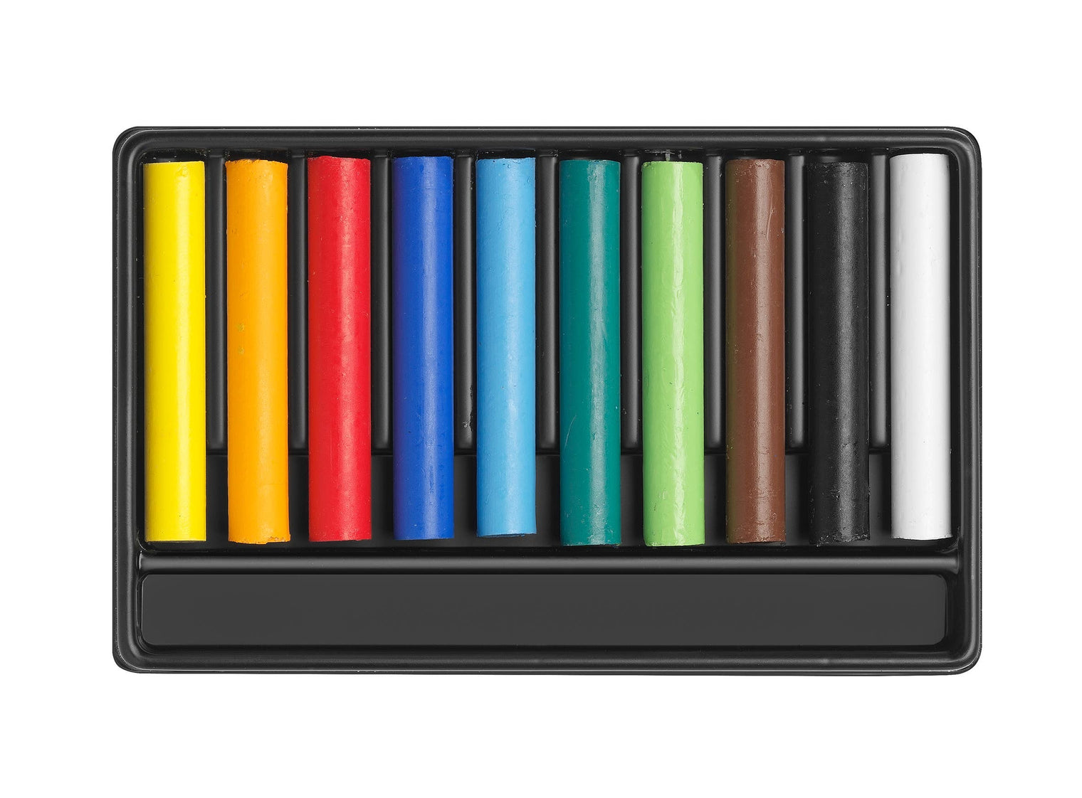 Caran d’Ache Set of 10 SWISSCOLOR Water-Soluble Wax Pastels – Colored Pastels in Cardboard Box