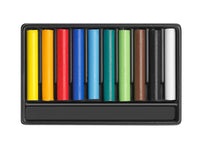 Caran d’Ache Set of 10 SWISSCOLOR Water-Soluble Wax Pastels – Colored Pastels in Cardboard Box