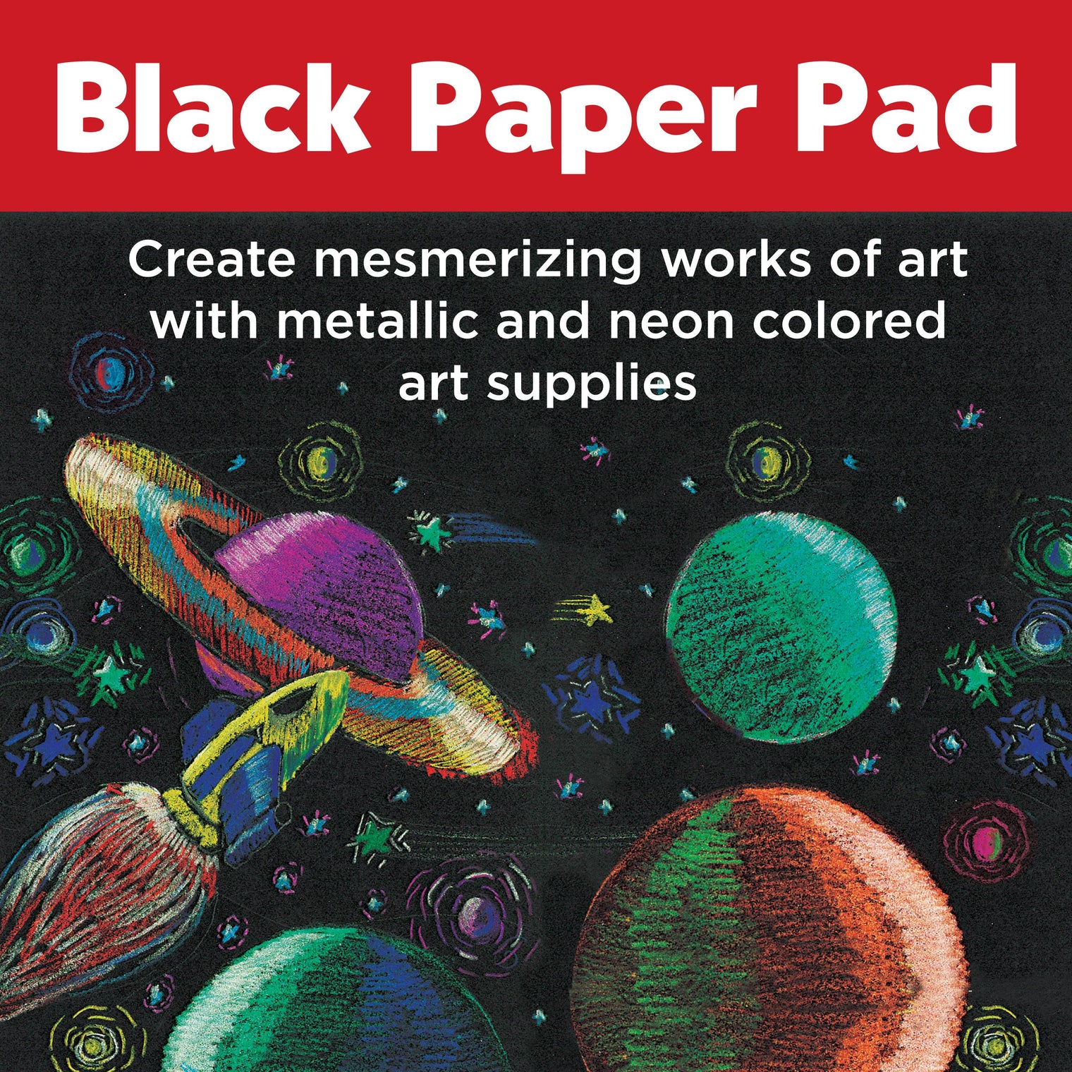 Black Paper Sketch Pad – 25 Sheets 9 x 12 in Heavy-Weight Drawing Paper, Faber-Castell